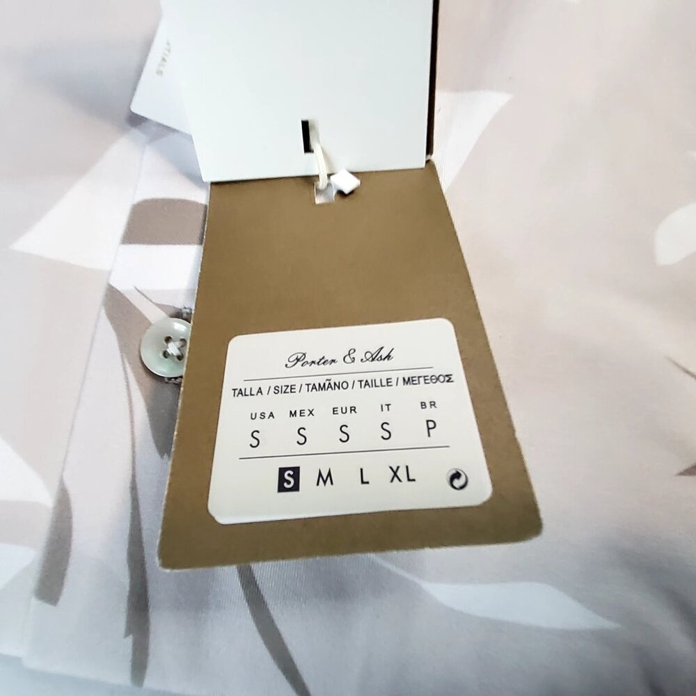 Porter & Ash mens Short Sleeve Kinetic Stretch Button-Up Blouse Size S - Picture 9 of 14